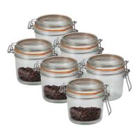 Voorraad/weckpot - 6x - transparant - glas - 10 x 8,5 cm - 350 ml - Le Parfait