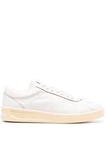 Jil Sander baskets en cuir à lacets - Blanc