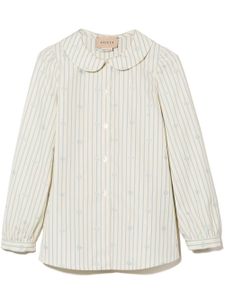 Gucci Kids chemise à logo Double G - Tons neutres