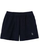 Sporty & Rich short Terry à logo brodé - Bleu