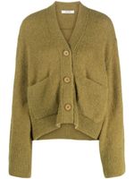 Dorothee Schumacher cardigan nervuré à col v - Vert