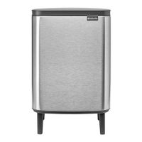 Brabantia Bo Hi Afvalemmer 12 L - Matt Steel FPP - thumbnail