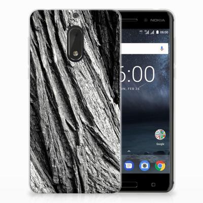 Bumper Hoesje Nokia 6 Boomschors Grijs