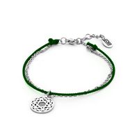 CO88 Collection Chakra 8CB 90204 Stalen Armband met Hanger - Heart Chakra Ø 15 mm - Lengte 18 + 3 cm - Groen