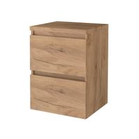 Badmeubelset Aquasplash Salt 50x46 cm Greeploos 2 Lades Met Afdekplaat Whisky Oak Aquasplash