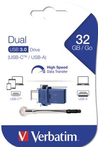 Verbatim Store´n´Go Dual Drive USB-stick smartphone/tablet 32 GB USB 3.2 Gen 1 (USB 3.0), USB-C