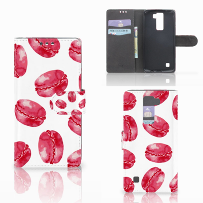 LG K8 Book Cover Pink Macarons