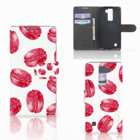 LG K8 Book Cover Pink Macarons