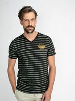 Petrol Industries Gestreept T-shirt Black - XXXL