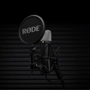 RODE Microphones NT1 5th Generation Black Zangmicrofoon Statief Zendmethode:Kabelgebonden Incl. shockmount, Incl. kabel, Incl. tas XLR, USB-C Kabelgebonden