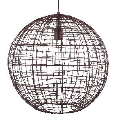 Hanglamp Avanti 46 cm 1 Lichts Donker Bruin Scandinavisch