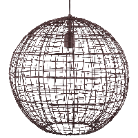 Hanglamp Avanti 46 cm 1 Lichts Donker Bruin Scandinavisch