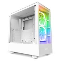 NZXT H5 Elite - CC-H51EW-01 - Compacte ATX Mid-Tower PC Gaming Case - Geperforeerd voorpaneel - Zijpaneel van gehard glas - Kabelbeheersysteem - Klaar voor waterkoeling - Wit