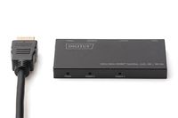 Digitus DS-45322 2 poorten HDMI-splitter LED-weergave, Met metalen behuizing, Ultra HD-geschikt 4096 x 2160 Pixel Zwart - thumbnail