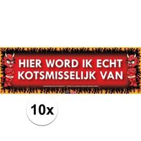 10x Sticky Devil stickers tekst Kotsmisselijk