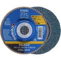 PFERD 67668125 PFF 125 Z 80 PSF STEELOX Lamellenschijf Diameter 125 mm Boordiameter 22.23 mm RVS, Staal 10 stuk(s) - thumbnail