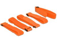 Delock 18707 Klittenband L 300 mm x B 20 mm 5 stuks met lus oranje - thumbnail