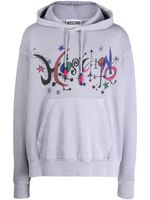 Moschino hoodie en coton à logo imprimé - Gris - thumbnail