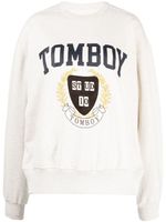 STUDIO TOMBOY sweat en coton à logo imprimé - Gris