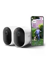 Arlo Pro 5 Draadloze WiFi Beveiligingscamera Buiten, 2K+ HDR, 160˚ Verbeterd Kleurennachtzicht, Sirene, Bewegingsdetectie, 2-Weg-Audio, 8 mnd Batterij, Arlo Secure Plan Proefperiode, 2 Cam, Wit