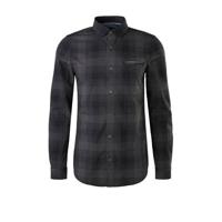 s.Oliver geruit slim fit overhemd zwart
