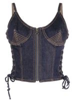 Jean Paul Gaultier haut-bustier à coutures contrastantes - Bleu - thumbnail