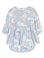 Stella McCartney Kids ensemble robe-bandeau à imprimé graphique - Bleu