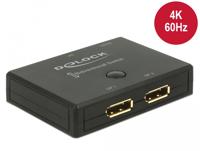 Delock 18750 DisplayPort 2 - 1 Switch bidirectioneel 4K 60 Hz - thumbnail