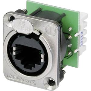 Neutrik NE8FDV-YK RJ45-dataconnector etherCon D-serie NE8FDV-YK Bus, recht NE8FDV-YK Aantal polen: 8P8C Nikkel 1 stuk(s)