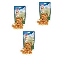 Trixie Premio Banaan Kip | Pakket van 3 | 3 x 100 g | Aanvullend hondenvoer | Met kip en banaan | 61% vlees | Glutenvrij recept | Zonder toegevoegde suiker