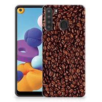 Samsung Galaxy A21 Siliconen Case Koffiebonen