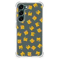 Doorzichtige Silicone Hoesje voor Samsung Galaxy S23 Plus Katten Emojis - thumbnail