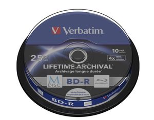 Verbatim 43825 M-Disc Blu-ray 25 GB 10 stuk(s) Spindel Bedrukbaar