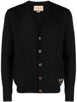 Gucci intarsia-knit wool cardigan - Noir