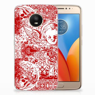 Silicone Back Case Motorola Moto E4 Plus Angel Skull Rood