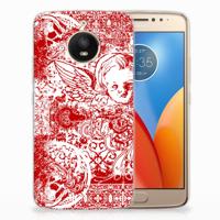 Silicone Back Case Motorola Moto E4 Plus Angel Skull Rood
