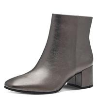 MARCO TOZZI Dames Bootie Zip+Slip 2-25049-41 Enkellaarzen, pewter, 39 EU