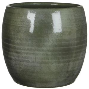 Mica Decorations Plantenpot - groen - glans - keramiek - 28 x 26 cm