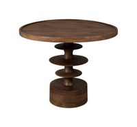 Dutchbone Ronde Salontafel Cath Mangohout, 66cm - Bruin