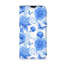 Smart Cover voor iPhone 13 Mini Flowers Blue - thumbnail