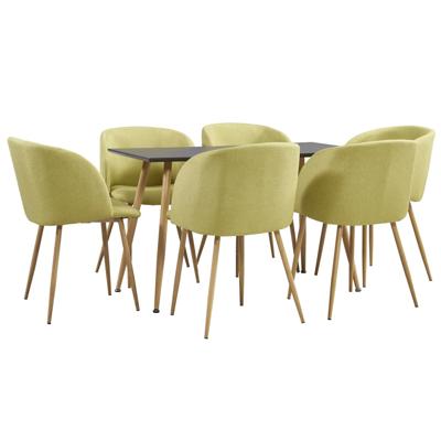 vidaXL 7-delige Eethoek stof groen vidaXL 7-delige Eethoek stof groen