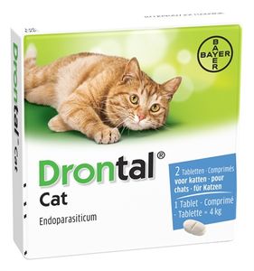 BAYER DRONTAL ONTWORMING KAT 2 TABLETTEN