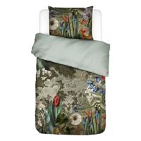 Essenza Nadia Dekbedovertrek - 1-persoons (140x200/220 Cm + 1 Sloop) - Katoen Satijn - Sage Green