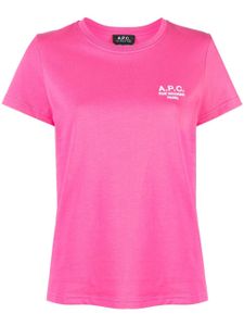 A.P.C. t-shirt à logo imprimé - Rose