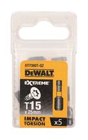 DeWalt Accessoires IMPACT Torsion 25mm Torx T15 - DT7380T-QZ