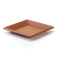 Opvangschaal Plantenbak terra cotta vierkant voor een 30 cm diameter pot   -