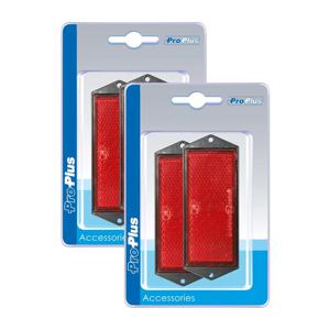 Reflector - set 4x - rood - schroefbevestiging - 104 x 40 mm