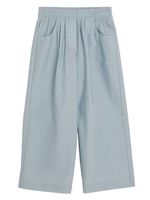 Brunello Cucinelli Kids pantalon ample à taille élastiquée - Bleu - thumbnail