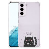 Samsung Galaxy S22 Plus Stevig Bumper Hoesje Cat Good Day