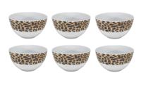 Studio Tavola Kommen Leopard ø 14 cm - 6 stuks